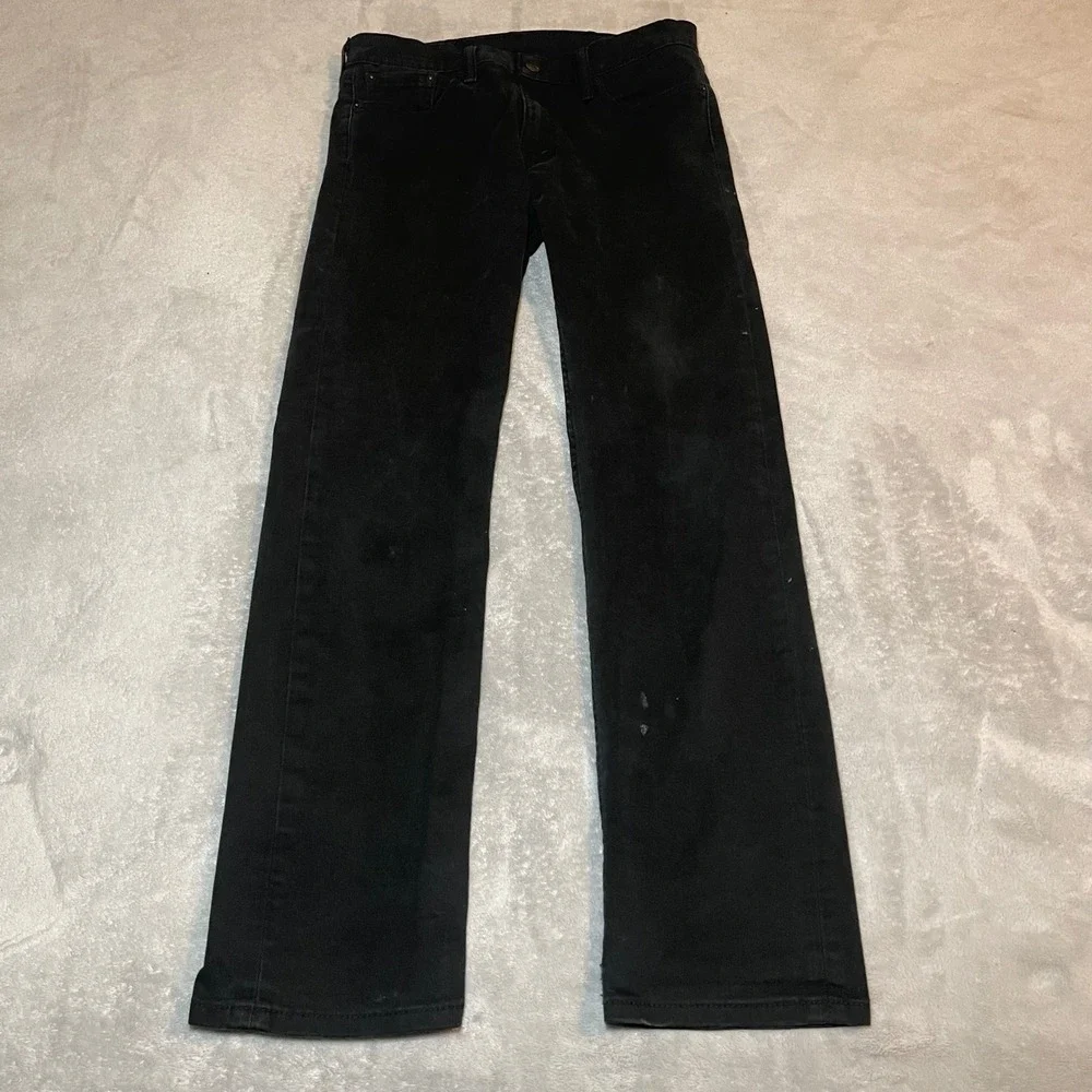 Levis 513 Jeans Mens 31x32 Black Slim Straight Denim Pants Stretch Streetwear